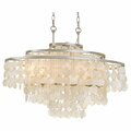 Crystorama 6 Light Antique Silver Eclectic Linear Chandelier BRI-3009-SA